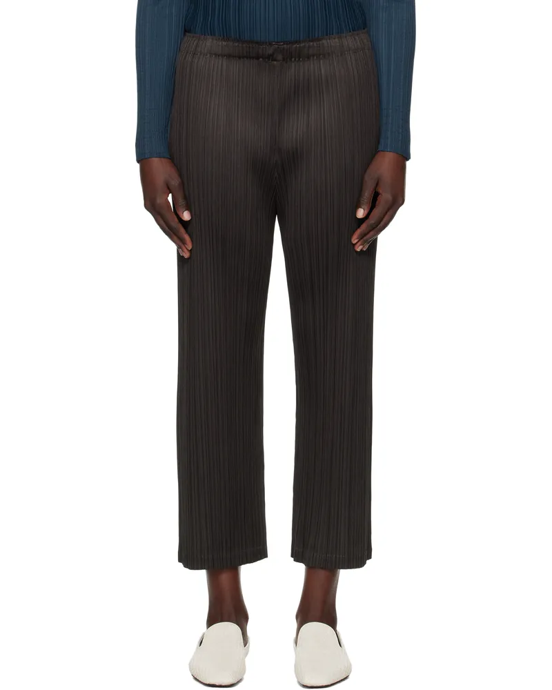 Issey Miyake Brown Monthly Colors December Trousers 48