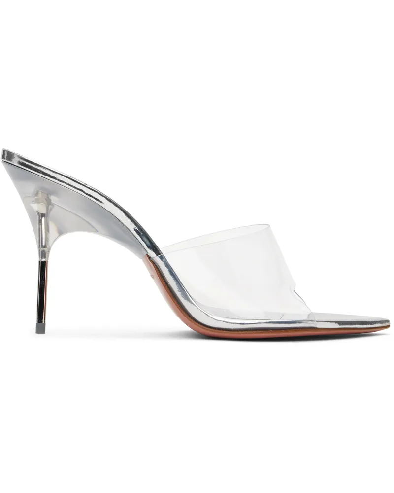 Amina Muaddi Transparent Bianca Glass Slipper 95 Mules Pvc