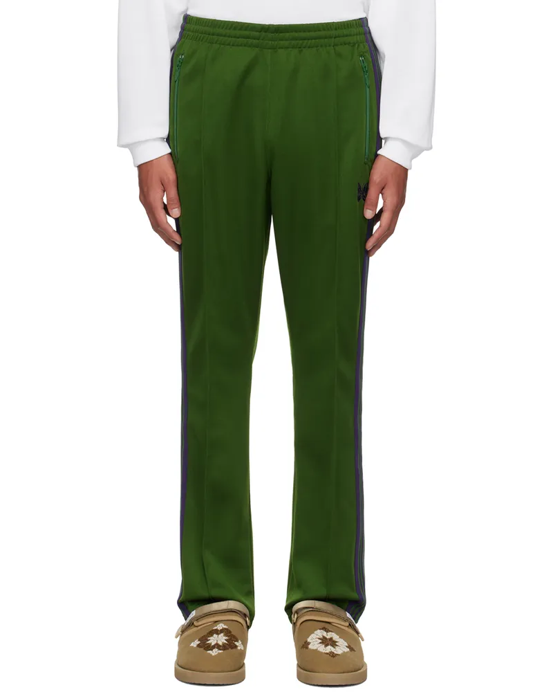 NEEDLES Green Drawstring Track Pants A-ivy