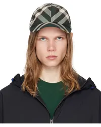 Burberry Green Check Baseball Cap Ivy