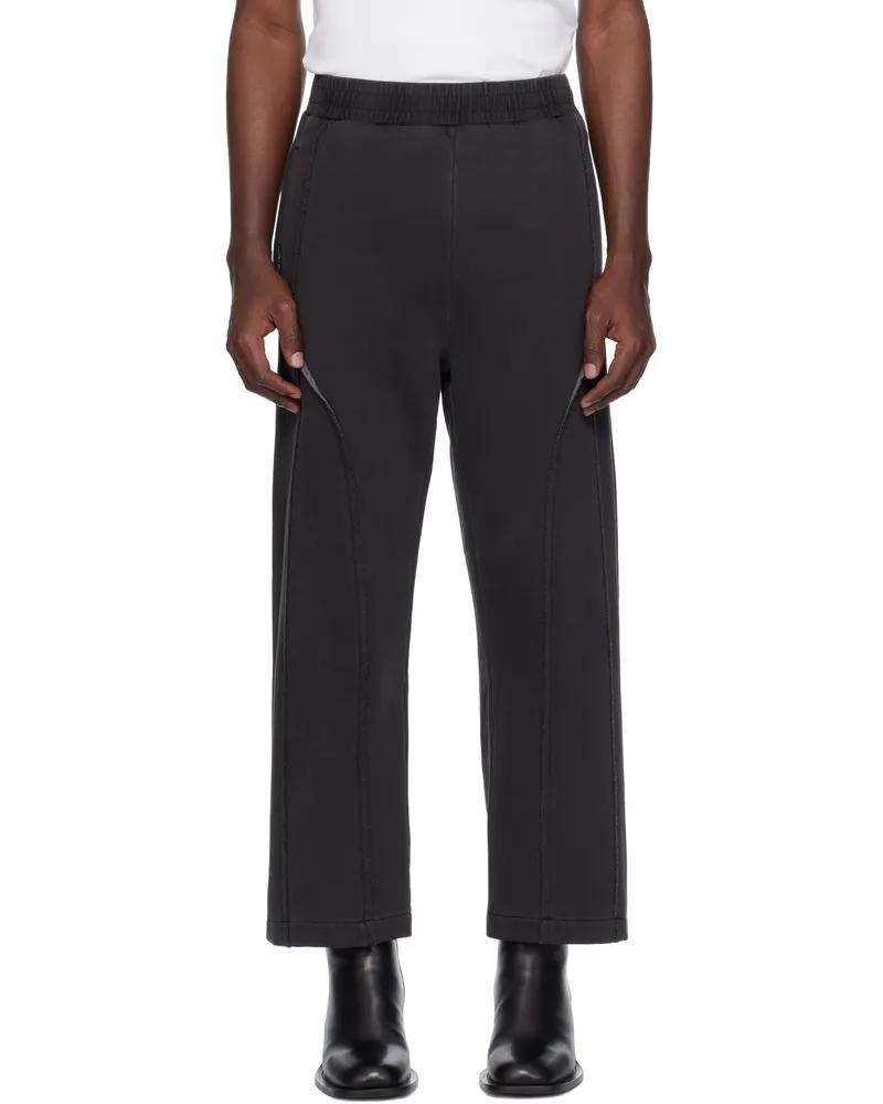Izzue Black Paneled Sweatpants Bkx