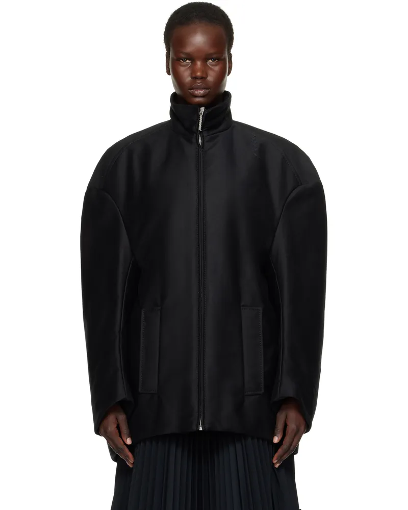 Marni Black Organic Cotton Oversized Jacket 00n99