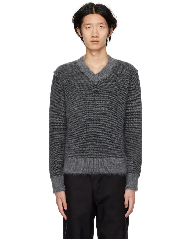 Craig Green Gray Brushed Reversible Sweater Black