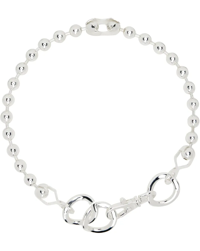 Martine Ali Ballchain Hardware Choker Silver