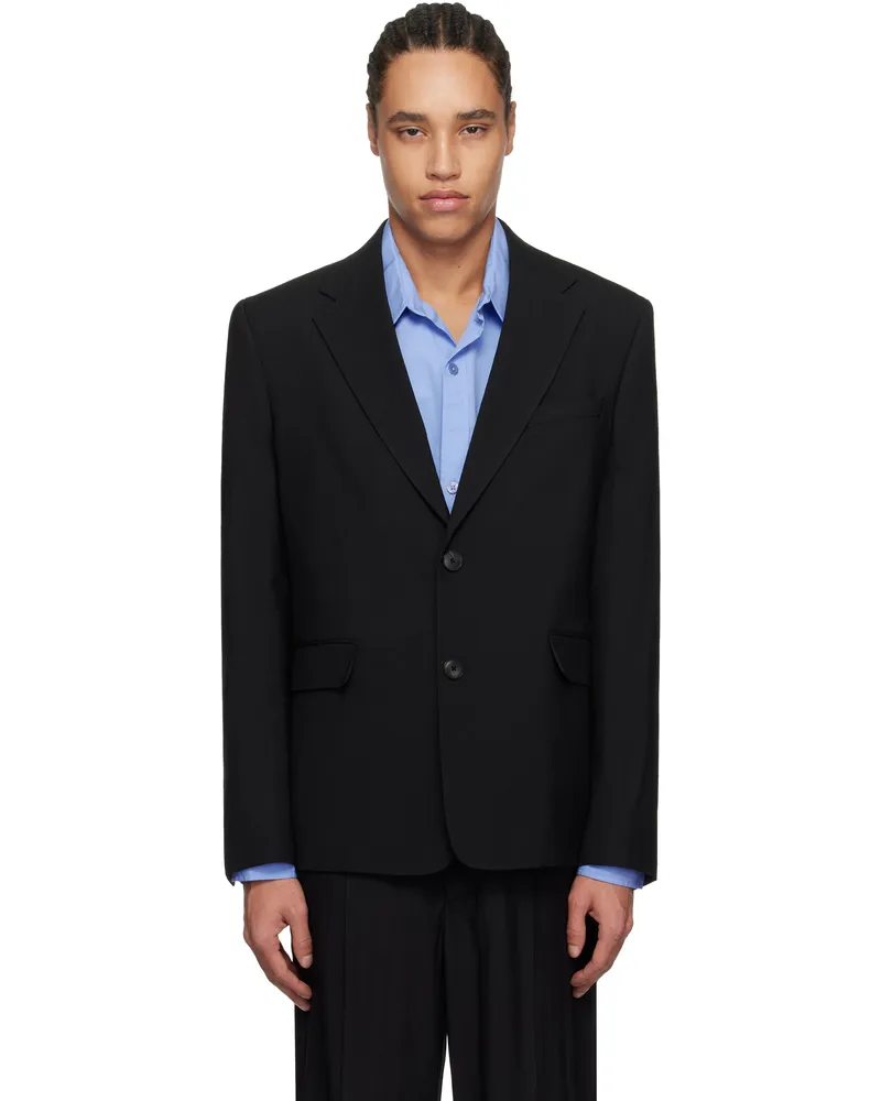 Mfpen Black Single Breasted Blazer Black