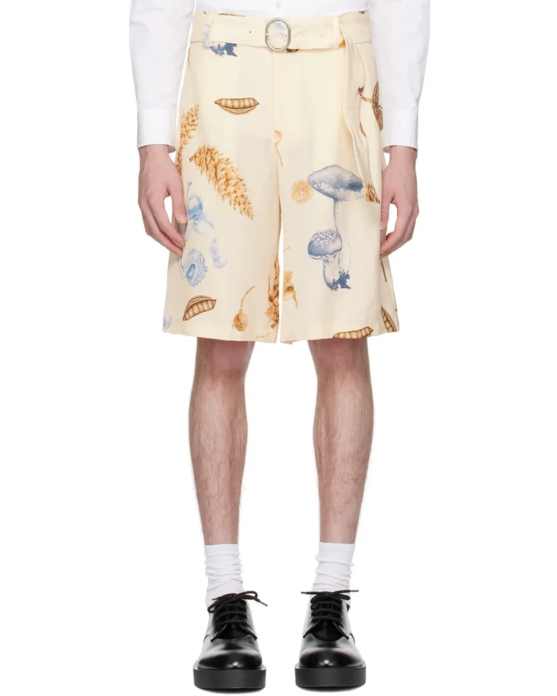 Jil Sander Beige Printed Shorts 960