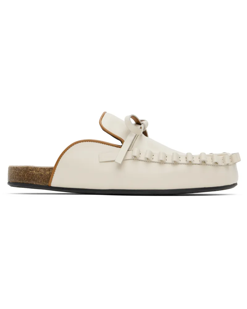 J.W.Anderson Off-White Ruffle Slip-on Loafers 002