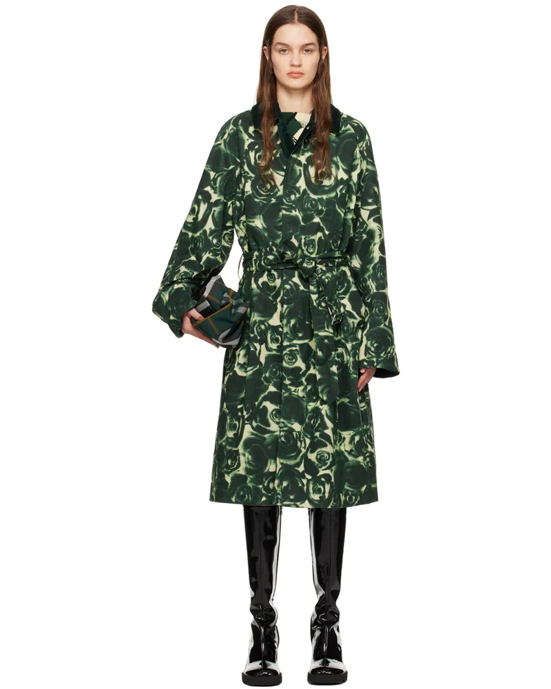 Burberry Green Rose Coat Ivy
