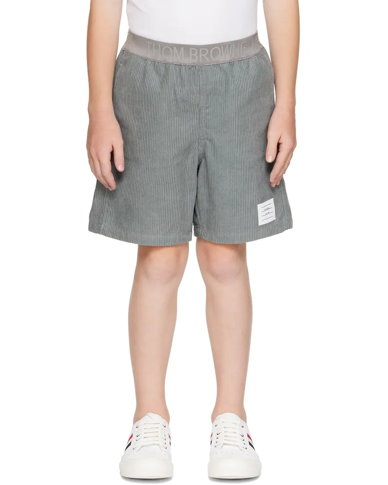 Thom Browne Kids Gray Three-Pocket Shorts 035