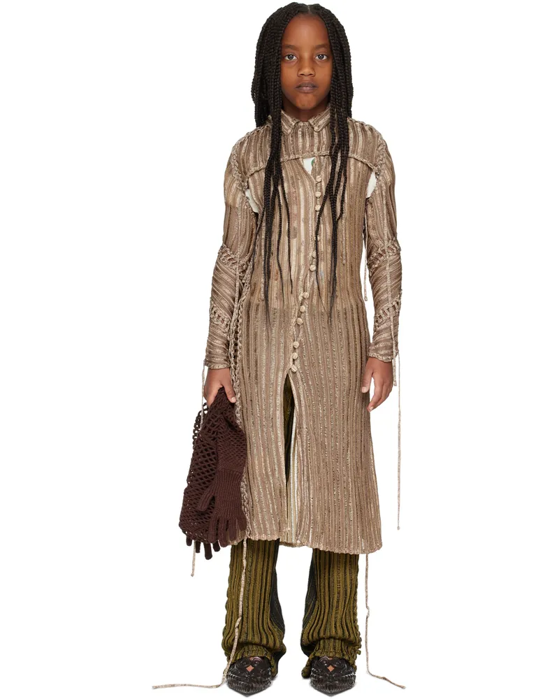 Isa Boulder SSENSE Exclusive Kids Brown Expandable Dress Brown