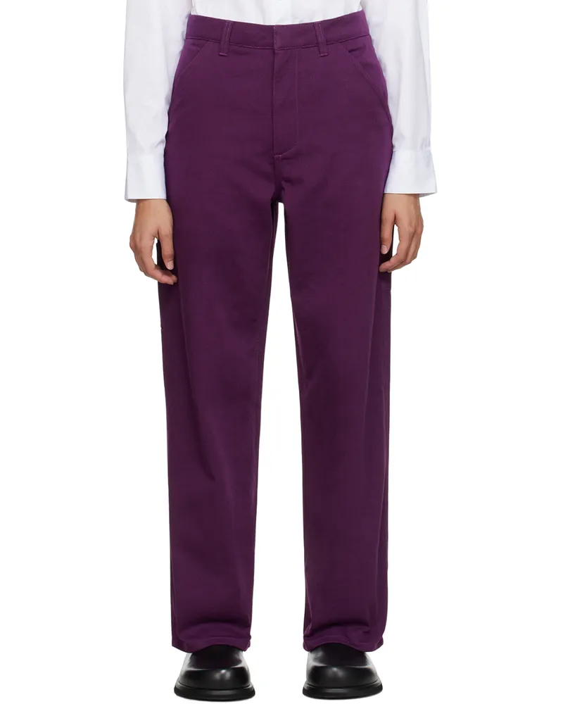 6397 Purple Workwear Trousers Purple