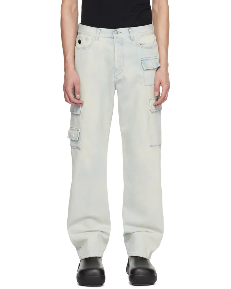 AMBUSH Blue Slim Denim Cargo Pants Light
