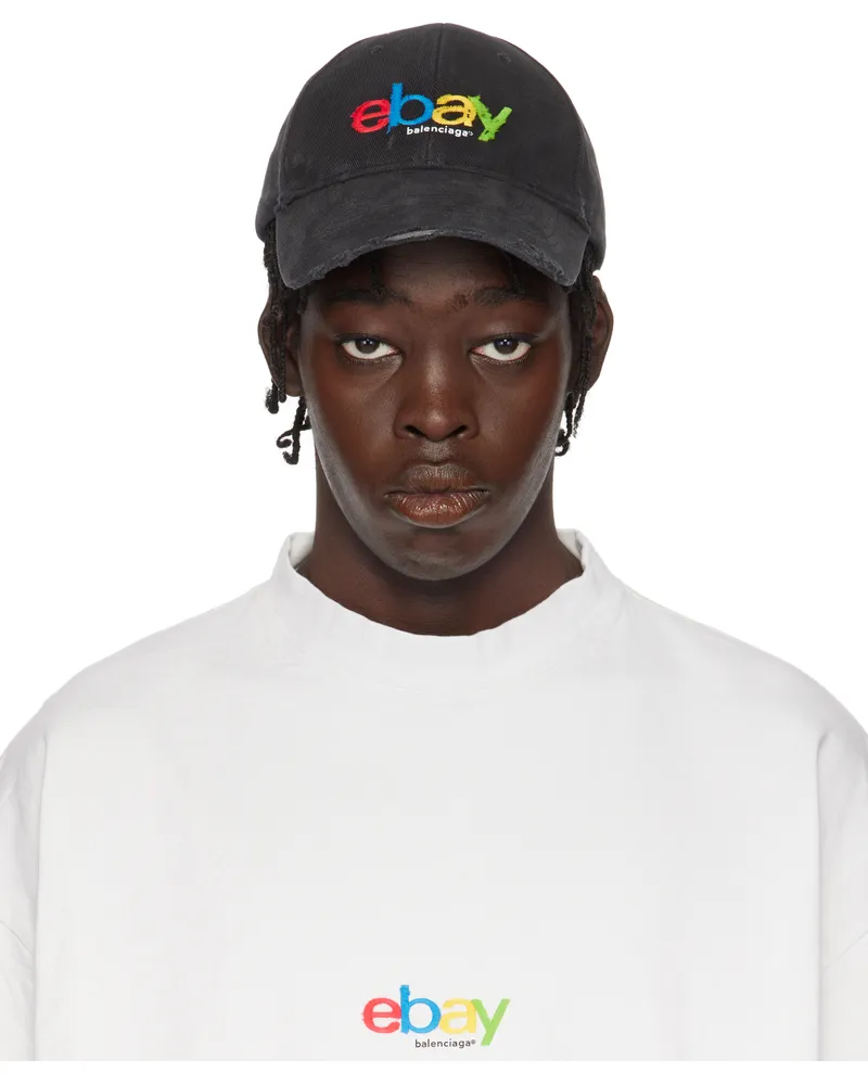 Balenciaga Black eBay Edition Cotton Cap Black