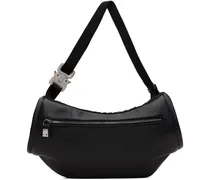Black Leather X Nylon Crossbody Bag