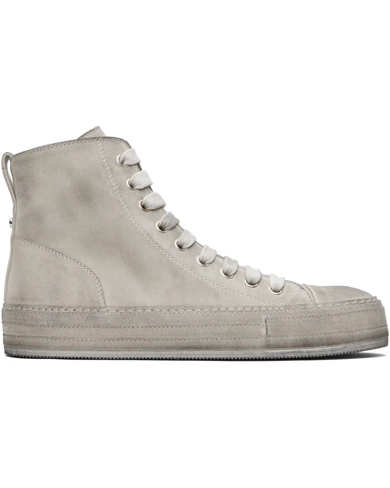 Ann Demeulemeester Gray Orvo High-Top Sneakers Chalk