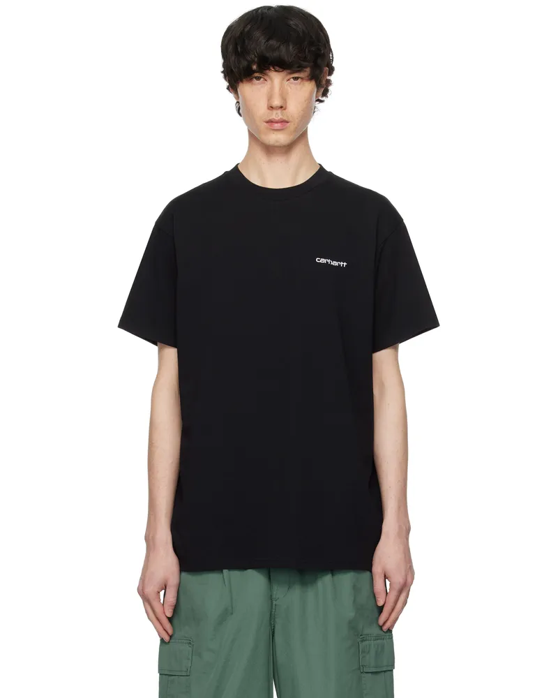 Carhartt WIP Black Script Embroidery T-shirt 0d2xx