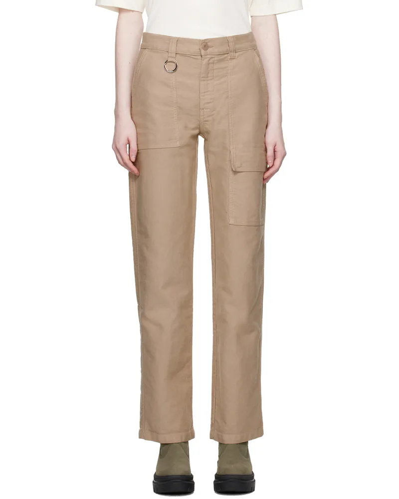 Études Studio Beige Gravure Trousers Dyed