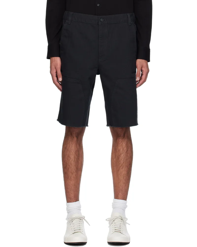 HUGO BOSS Black Raw Edge Shorts 001-black