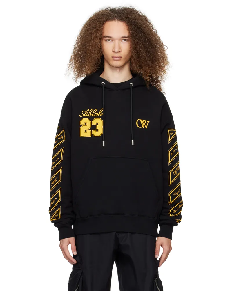 OFF-WHITE Black 'OW 23' Skate Hoodie Black