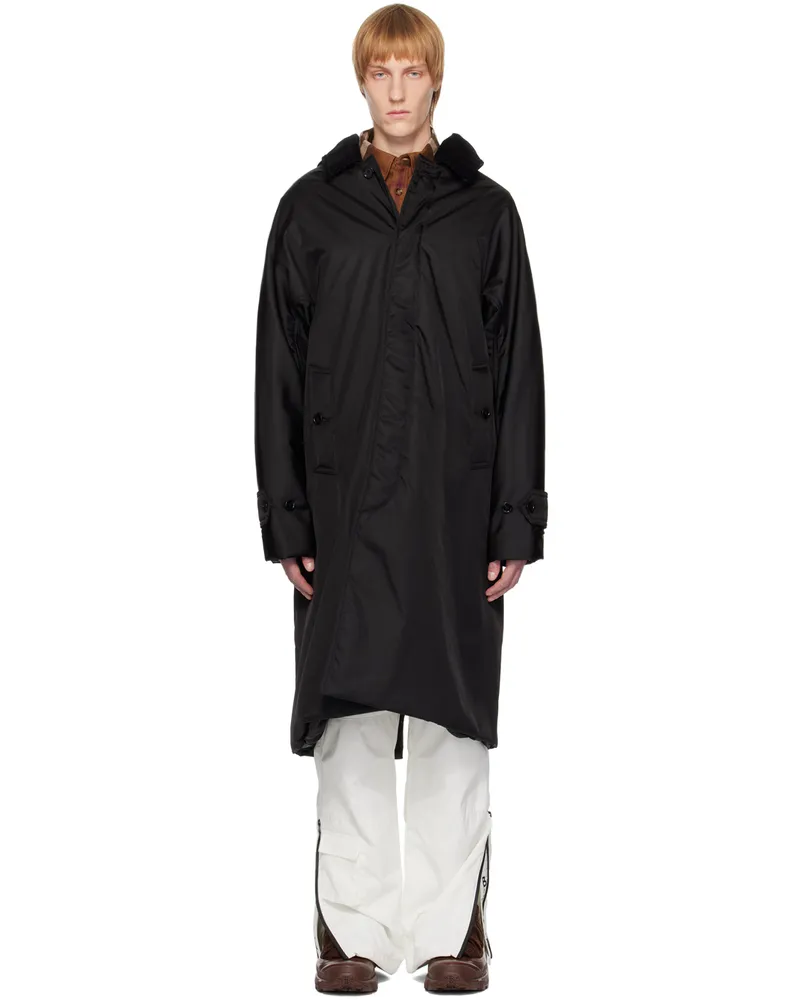 Burberry Black Car Coat Black