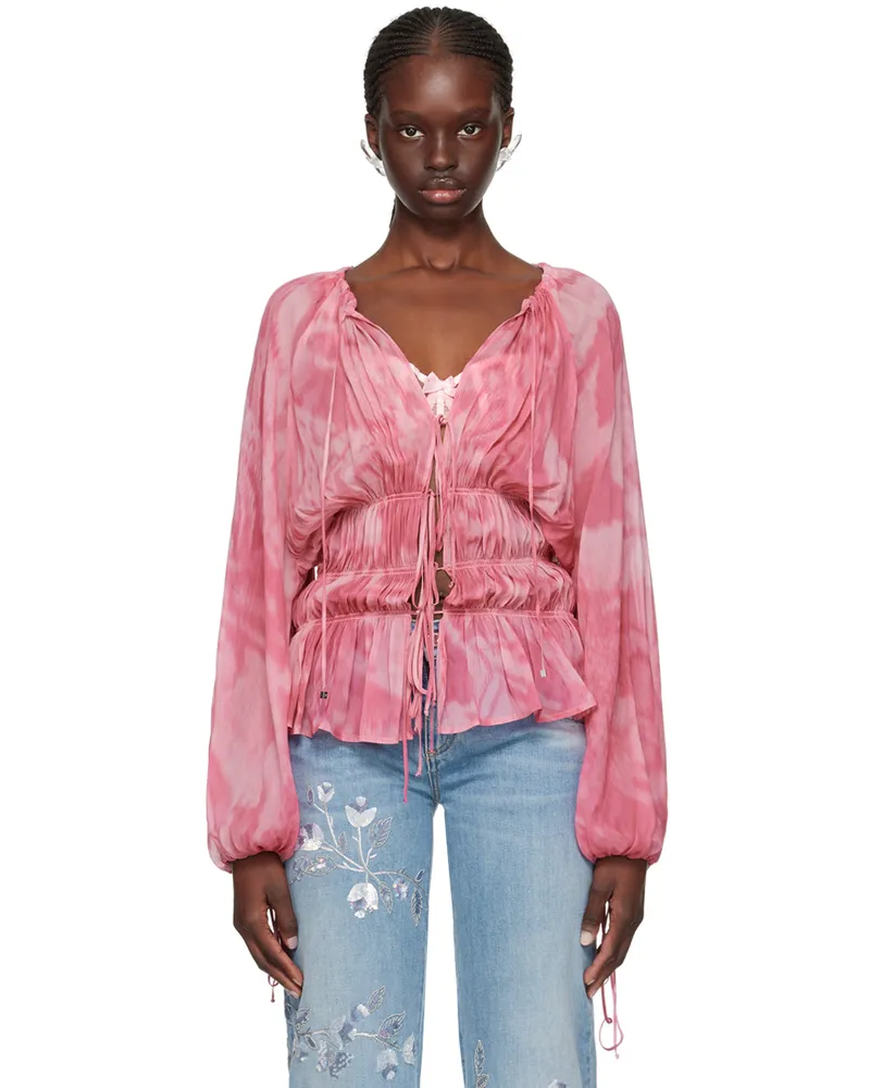 Blumarine Pink Print Blouse M7421