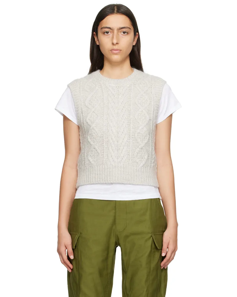 Rag & Bone Gray Brody Vest Light