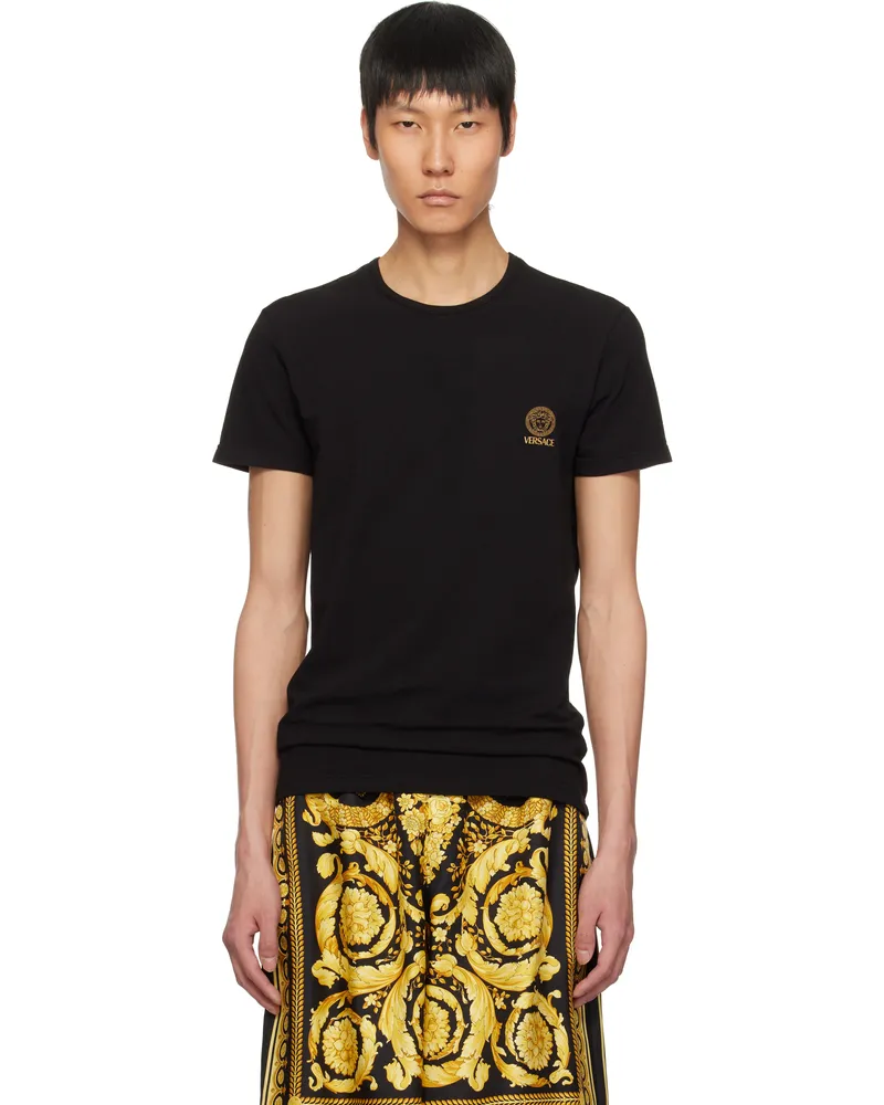 Versace Two-Pack Black Medusa T-shirts A1008-black