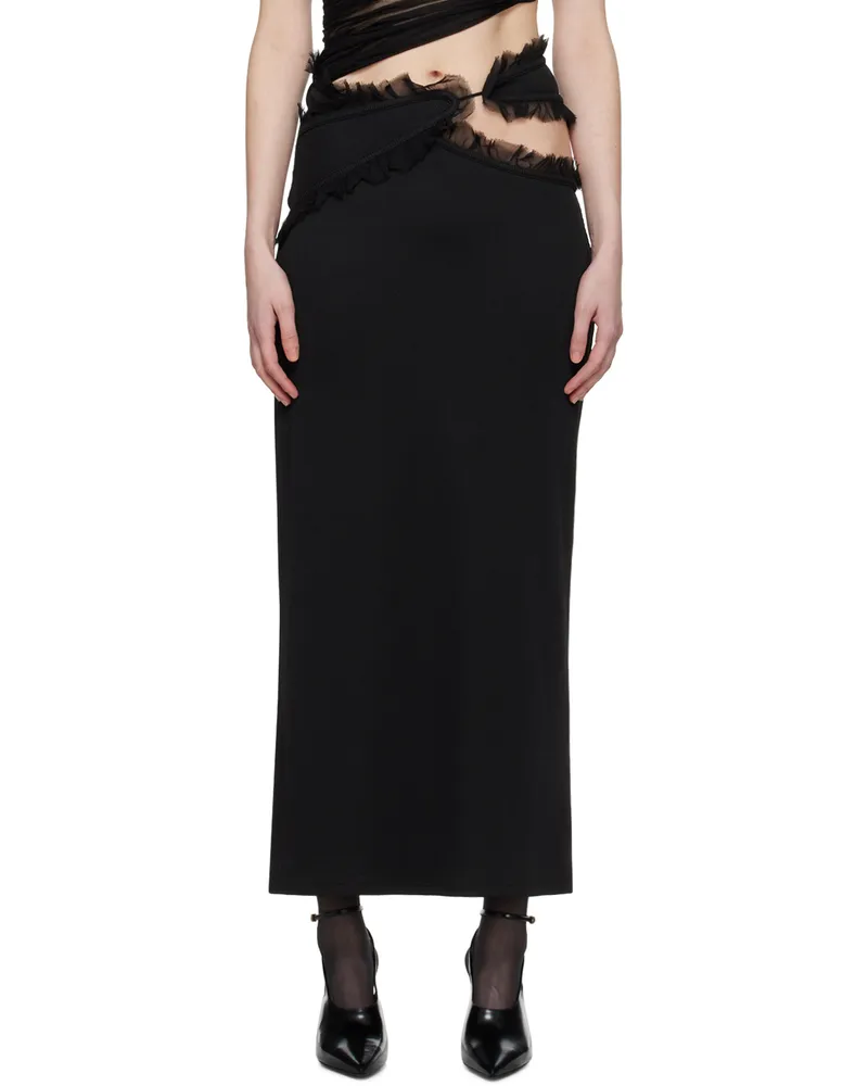 Christopher Esber Black Carina Interlinked Maxi Skirt Black