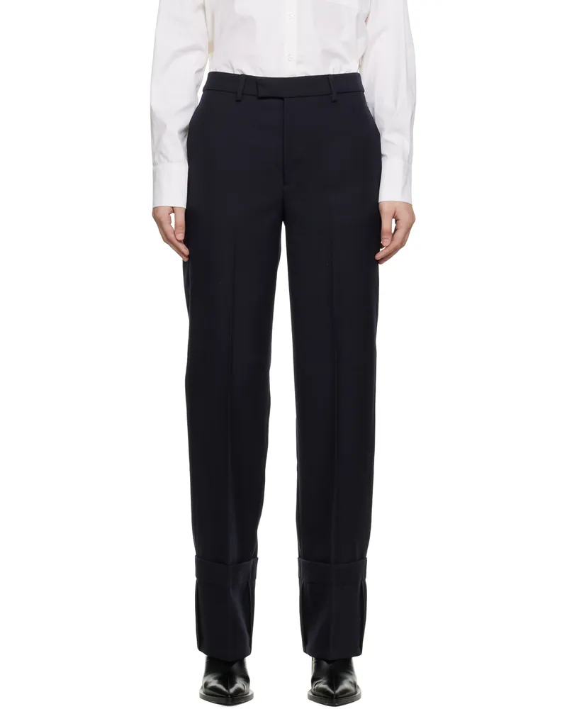 BITE Studios Navy Fold Up Trousers Navy
