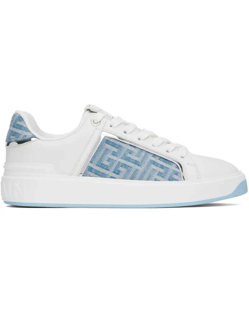 Balmain White B-Court Sneakers 6eo