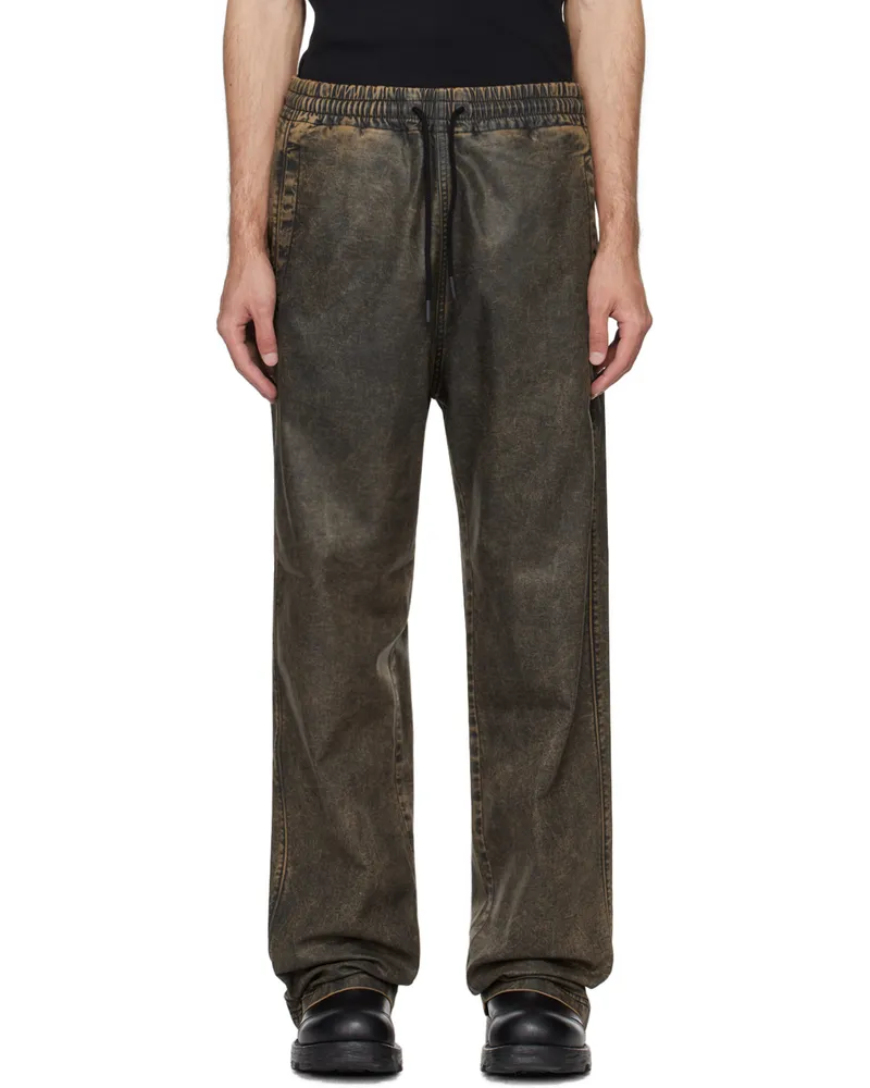 Diesel Black D-Martians Track Denim Sweatpants 02