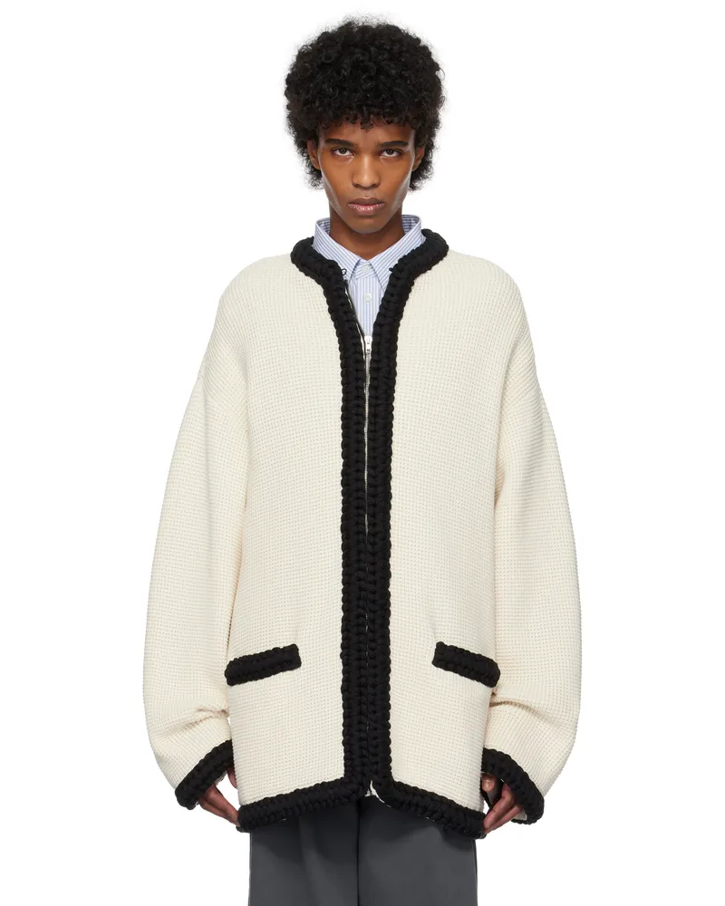 Moschino Off-White Organic Cotton Blend Jacket Ivory