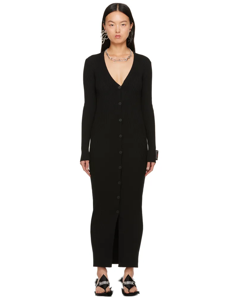 Jean Paul Gaultier Black Eiffel Tower Maxi Dress 00
