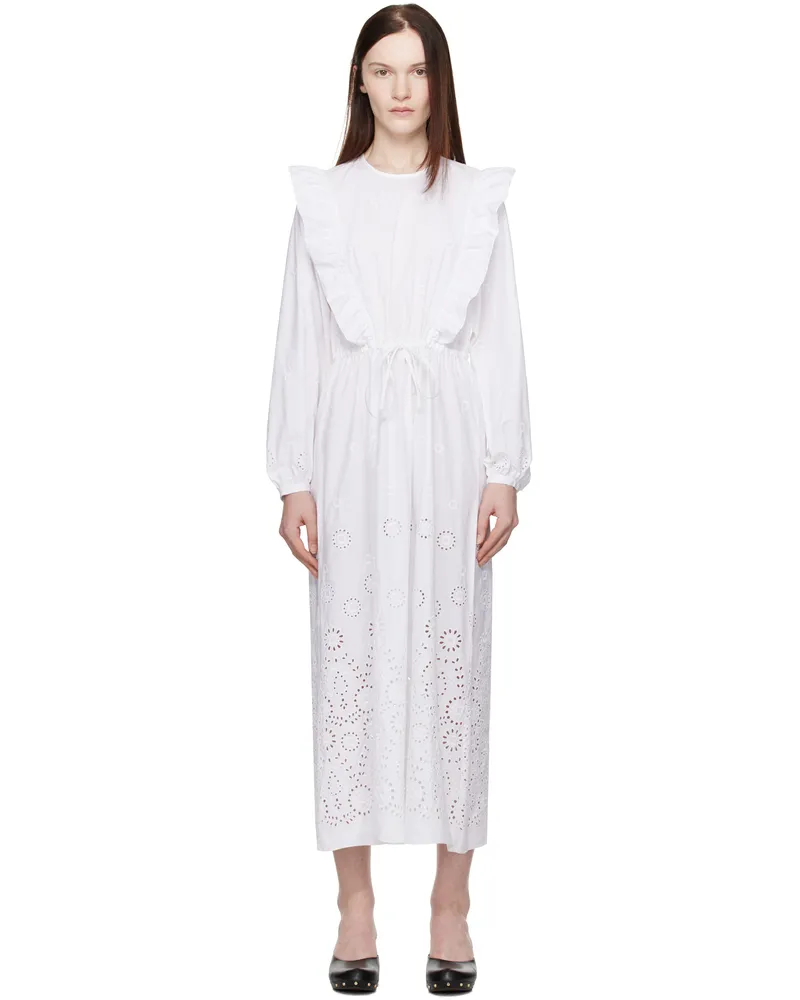 A.P.C. White Ginger Midi Dress Aag