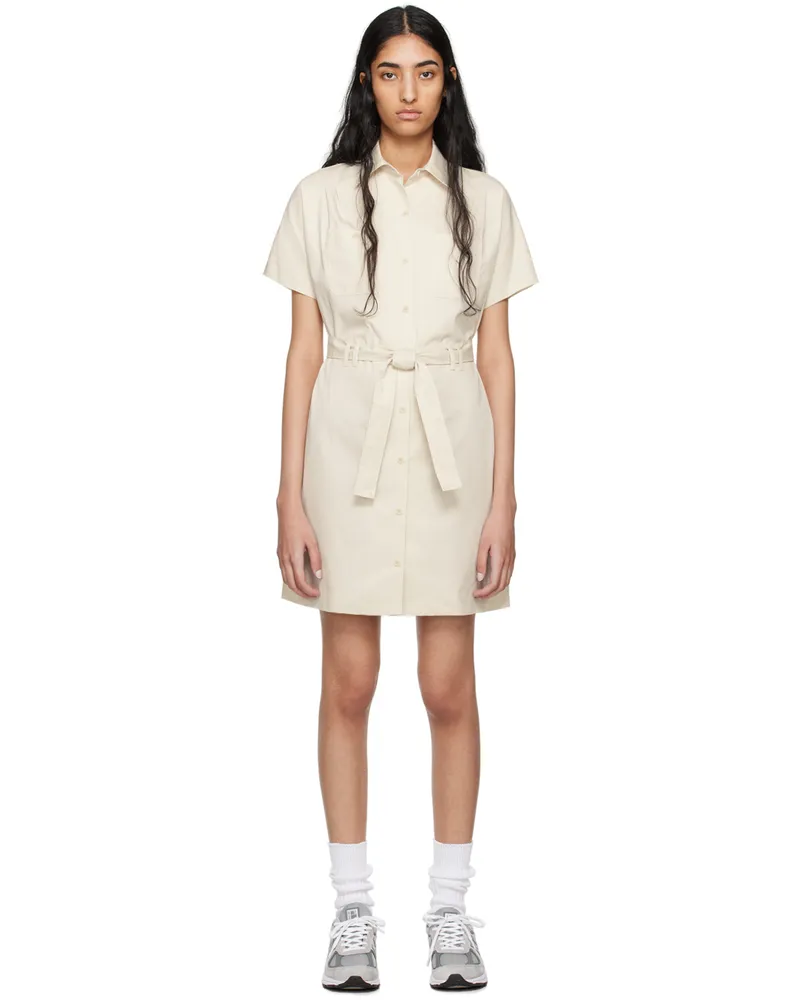 A.P.C. Off-White New Drew Courte Minidress Aag