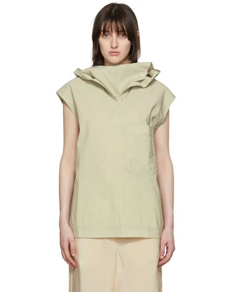 Christophe Lemaire Khaki Cotton Blouse 608