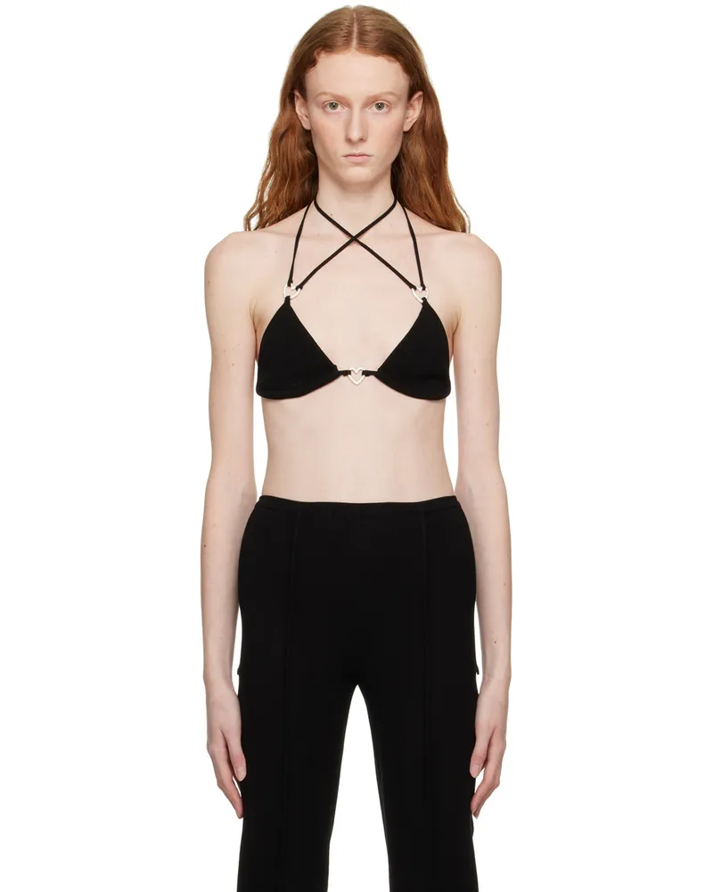 Mach & Mach Black Self-Tie Top Black