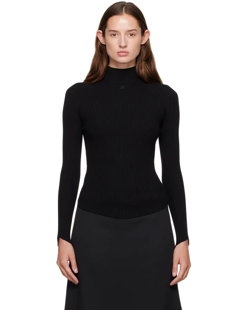 Courrèges Black Circle Mockneck Sweater 9999