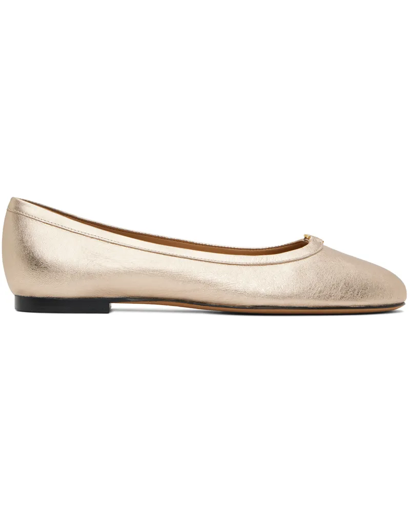 Chloé Gold Marcie Ballerina Flats 20q