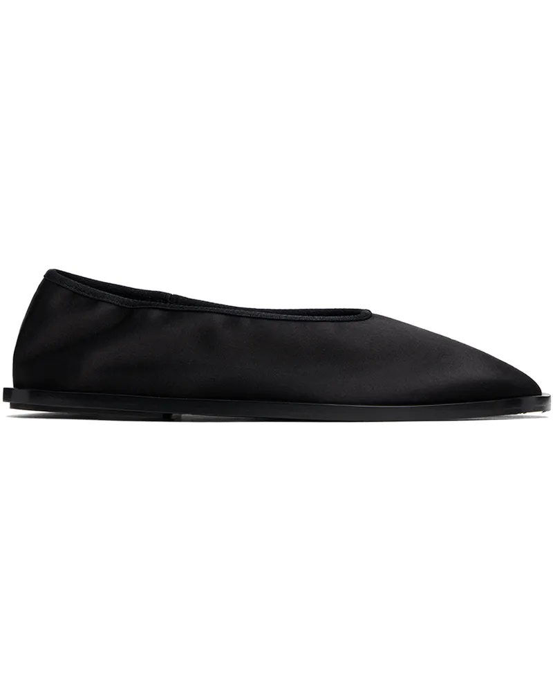 Proenza Schouler Black Soft Square Satin Loafers 19150-001-black