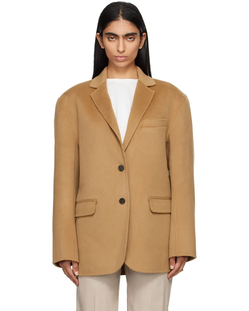 Anine Bing Tan Quinn Blazer Brown