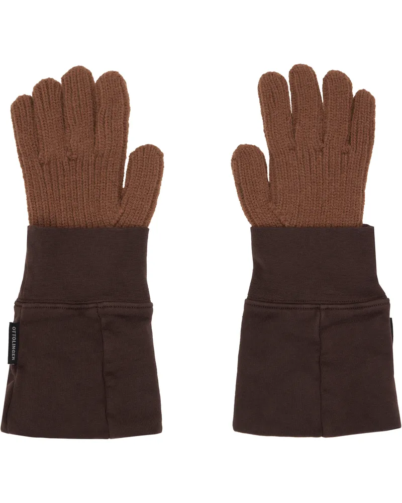 OTTOLINGER Brown Deconstructed Sleeve Glove Brwgry