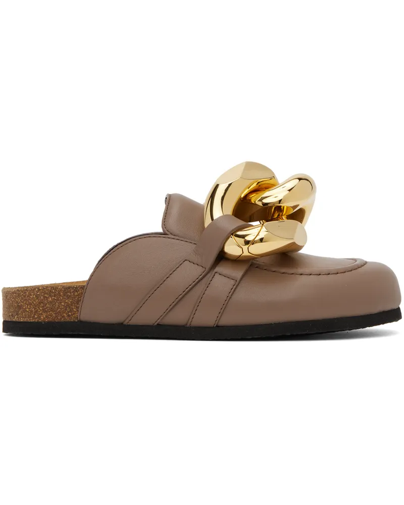 J.W.Anderson SSENSE Work Capsule – Taupe Chain Mules Almond