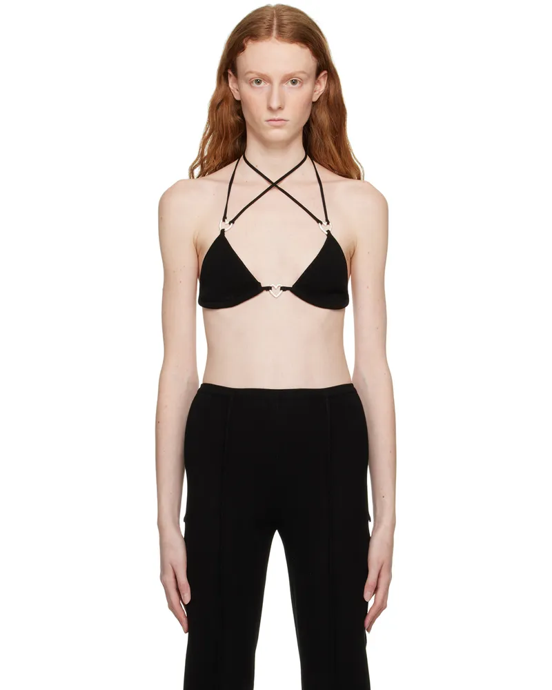 Mach & Mach Black Self-Tie Top Black