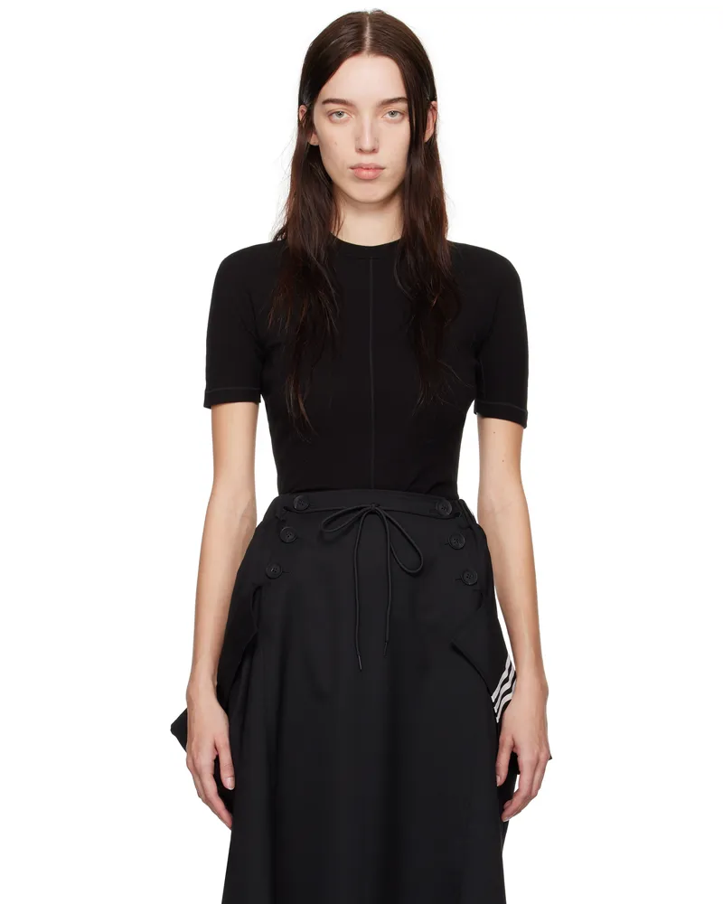 Y-3 Black Fitted T-shirt Black