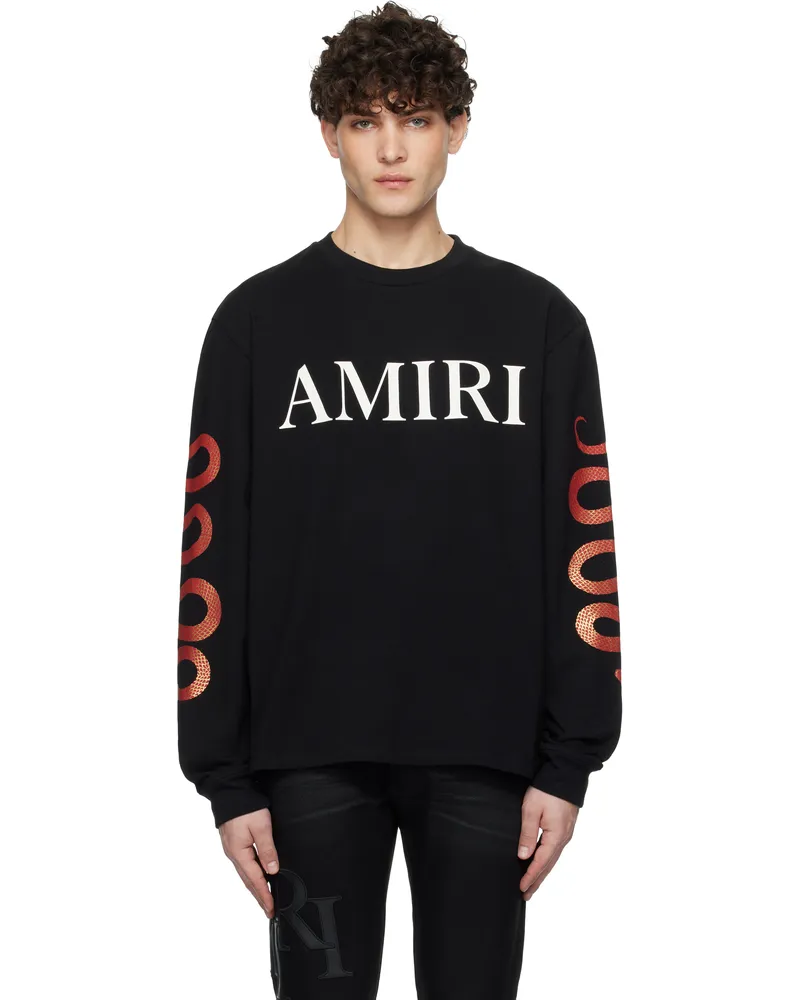 Amiri Black Snake T-shirt Black
