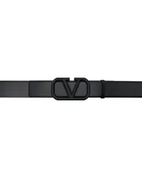 Valentino Garavani Black VLogo Belt 0no