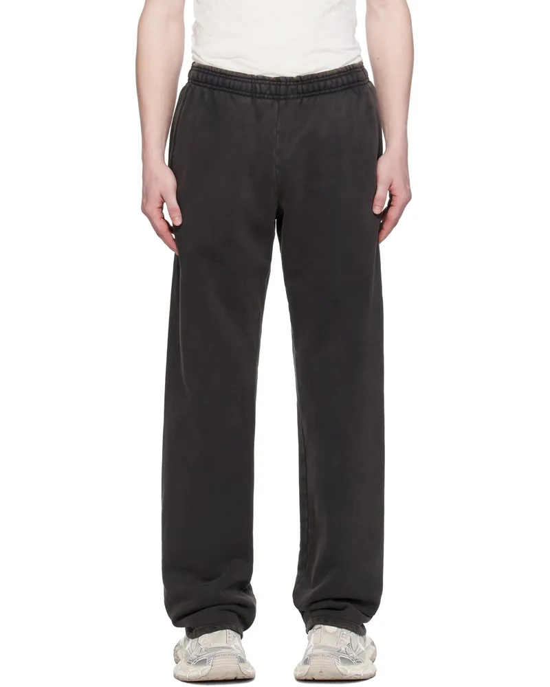 Entire Studios Black Straight-Leg Sweatpants Washedblack