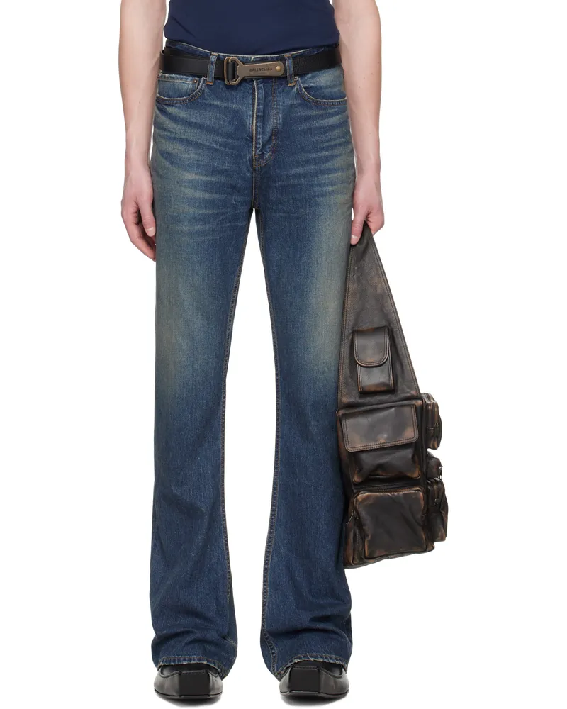 Balenciaga Blue Bootcut Jeans 4021