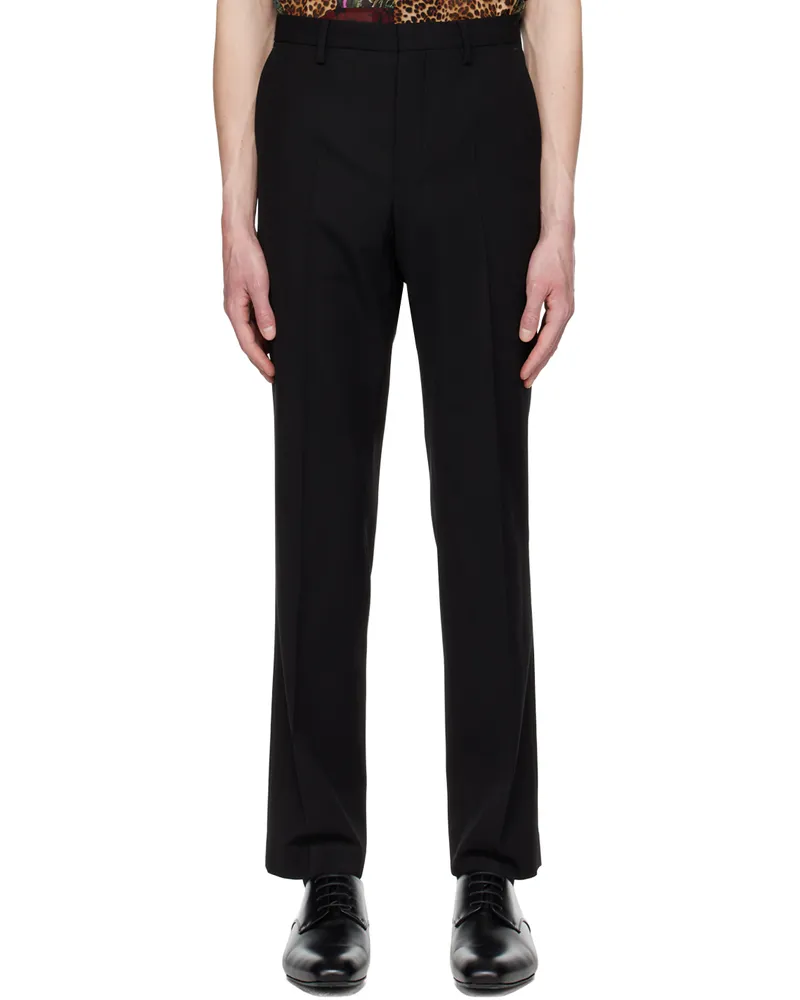 Dries van Noten Black Creased Trousers Black